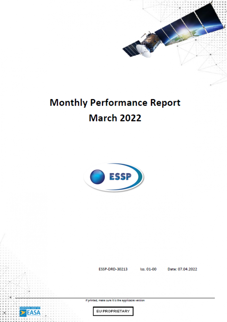 EGNOS Monthly Performance Report - March 2022 cover