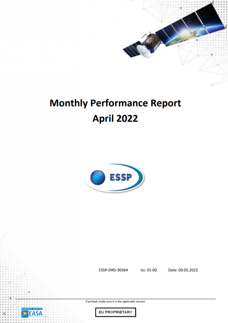 EGNOS Monthly Performance Report - April 2022 cover