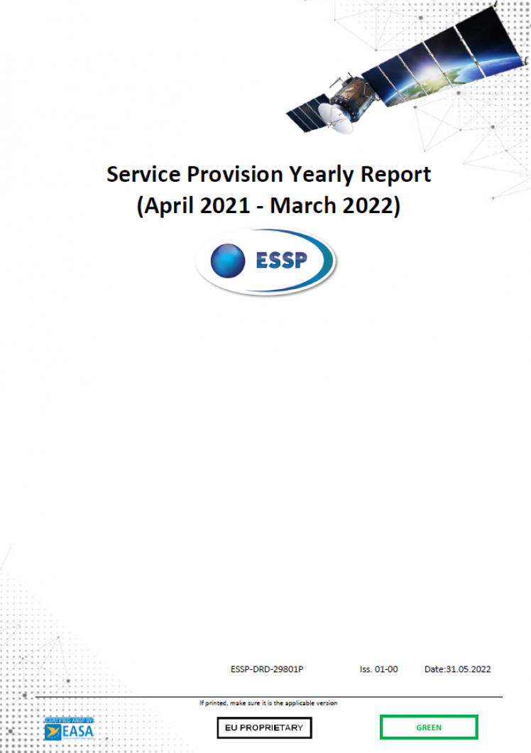 EGNOS Service Provision Yearly Report 2021 - 2022 cover