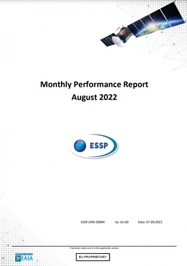 EGNOS Monthly Performance Report - August 2022 cover