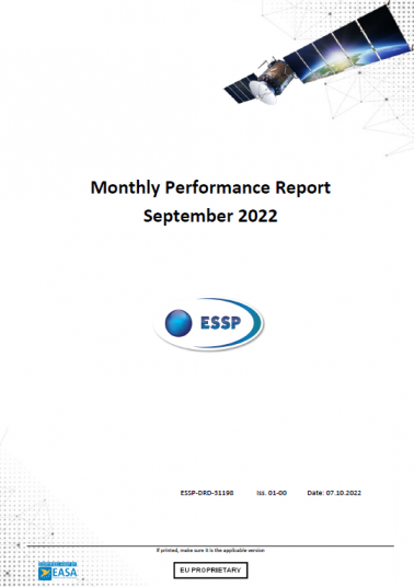 EGNOS Monthly Performance Report - September 2022 cover