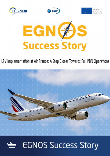 EGNOS Success Story: LPV Implementation at Air France; a step closer towards full PBN operations cover photo Air France aircraft in the sky