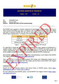 Service Notice #20 EGNOS GEO PRN 120 Decommissioning