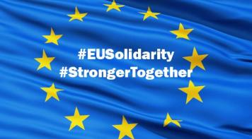 Europe flag. #EUSolidarity #StrongerTogether
